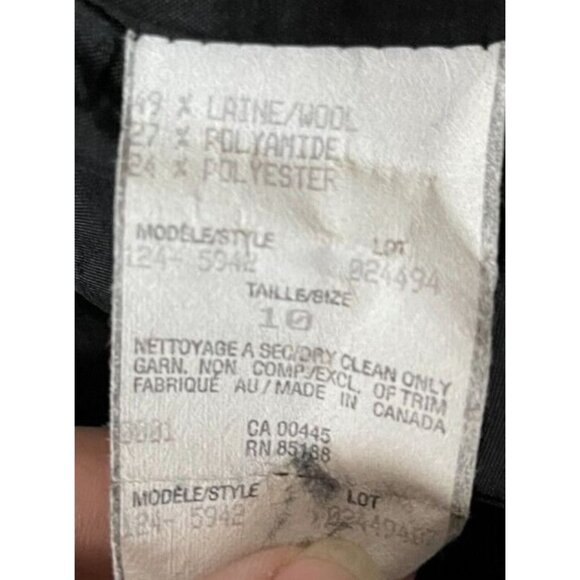 Louben Moto Zebra Print Wool Blend Womens Jacket Size 10  Asymmetric Zipper - Picture 6 of 16